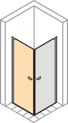 P&M Pendeltür für Eckeinstieg, BM, links,900 x 2000 mm, SIHL, ESG, 2000 x 900 mm Bild 6